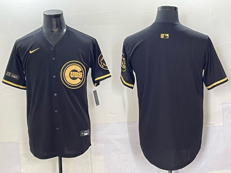 Men Chicago Cubs blank black Nike MLB 2025 Jersey 008